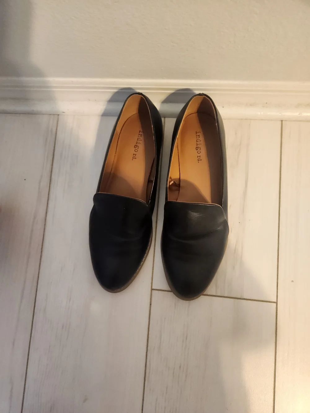 Indigo Black Slip-On Loafers with Rounded Toe